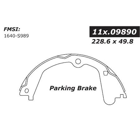 Centric Parts Centric Brake Shoes, 111.09890 111.09890